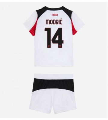 AC Milan Luka Modric #14 Replika Bortatröja Barn 2025-26 Kortärmad (+ Korta byxor)